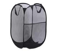 Black collapsiblee Washing Basket - Breathable Mesh Folding Laundry Basket With Handles | pop upp Laundryy Bin | Clothes Hampers For Laundry, Travel, Dorm, Toys Bedroom And Bathroom Clothes Tidy Sto