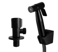 Black Color Angle Valve with Toilet Hand held Bidet,Diaper Sprayer, Shower Shattaf Spray Douche kit Jet BD919(A)