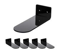 (Black Color, One size) 6pcs Floating Shoe Shelves Acrylic Wall Mounted Shoe Display Shelf for Sneaker Basketball Footable Shoes Collectible Rack Home Decor Black Color