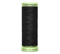 Gütermann Sewing Thread Top Stitch – Extra-Strong Polyester Denim/Upholstery – Black 000 30 m