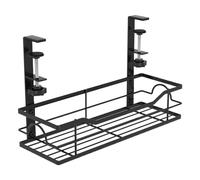 Black Colour Clamp - Attached Cable Management Bracket for Efficient Arrangement of Electrical Accessories, Data Lines, Adapter Modules, Streaming Device Ports and Entertainment