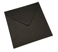 Black Coloured Envelopes for Greetings Cards, Crafts, Party and Wedding Invitations - Pre-Gummed 100gsm Paper - by the CandyRush Charity