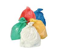 BLACK & COLOURED STRONG REFUSE SACKS BAGS BIN LINERS RUBBISH BAGS UK MADE (Yellow, 3)