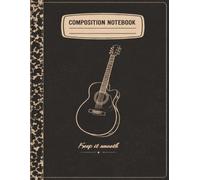 Black Composition Notebook for musicians: 12-Stave Staff Paper, 100 Pages, 8.5x11 Inch Music Manuscript Notebook for Songwriting & Composition
