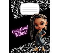 Black Composition Notebook Wide Ruled with Cute Girl 7.5 x 9.75" 160 pages Black Marble Cover Composition Book Wide Ruled for Girls Handwriting ... Writing: Handwriting Workbook Wide Ruled