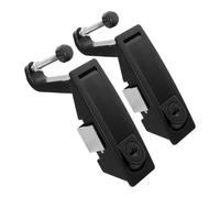 Black Compression Latch Zinc Alloy Keyed 2 Sets | Recessed Flush Mount, Spring-loaded Push Type with Raised Trigger, for Control Panels and Boxes
