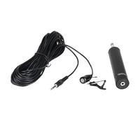 Black Condenser Lapel Microphone for Erhu Stage Performance 10m Wired | Metal Build, 500ma Power, Flexible Cable, Noise Reduction, for Daily Use and Musical Instruments