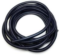 Black Conduit Split Plastic Flexible Cable Tidy Solution Tube Trunking 23mm - 10m