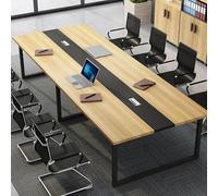 Black Conference Table for 68 People 160240cm Adjustable Wooden Meeting Desk with Predrilled Holes Ideal for Offices Meeting Rooms & Reception Areas (180x120cm)
