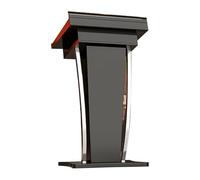 Black Conference with Sto Shelf - Versatile Pulpit for Schools, Churches & Meetings, Ideal for Lectures, Training, Presentats, Professal Speaker Stand