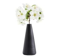 Black Conical Ceramic Bud Vase Minimalist Single Stem Flower Vase Floral Holder Bottle for Home Office Wedding Desk Decor
