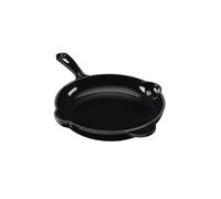Cooks Professional 26cm Cast Iron Frying Pan | Round Heavy-Duty Skillet Cooking Pan with Enamel Interior | Oven Safe to 260°C, Induction & All Hob Compatible | PFAS, PFOA & PTFE-Free | Black