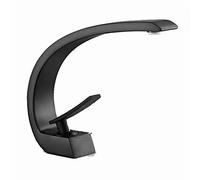 Black Copper Bathroom Faucet Single Hole Hot and Cold Water Tap for Under Counter Basin Hand Wash Basin Faucet Silver Plating