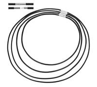 Black Cord Necklace, 4pcs DIY Woven Wax Rope Chain for Pendant, 3mm Width, 18" 20" 22" 24” Black Fake Leathers Cords with Clasp, Beading Cords and Threads for DIY Jewelry Making
