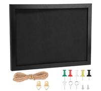Black Cork Pin Board, 40 x 30 cm, Small Cork Board with Wooden Frame, Cork Board Mounting Material and Pressure Pins Included, Pin Board, Cork Board for Kitchen (40 x 30 cm)