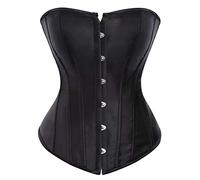 Black Corset Top Bustier Princess Lace up Corsets for Women Overbust Satin Plus Size 5XL