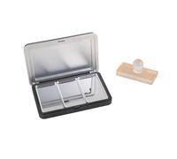Black Cosmetic Empty Palette with Built in Glasses Perfect for Eyeshadow Blushes and Lipstick Organizers Dense Eyeshadow Container