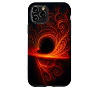 Black Cosmic Hole Fire Swirl Fractal Space Abstract Energy Case for iPhone 11 Pro
