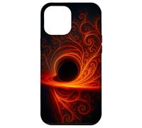 Black Cosmic Hole Fire Swirl Fractal Space Abstract Energy Case for iPhone 12 Pro Max