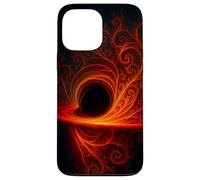 Black Cosmic Hole Fire Swirl Fractal Space Abstract Energy Case for iPhone 13 Pro Max