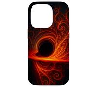 Black Cosmic Hole Fire Swirl Fractal Space Abstract Energy Case for iPhone 14 Pro