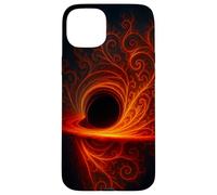 Black Cosmic Hole Fire Swirl Fractal Space Abstract Energy Case for iPhone 15 Plus