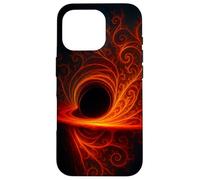 Black Cosmic Hole Fire Swirl Fractal Space Abstract Energy Case for iPhone 16 Pro