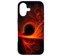 Black Cosmic Hole Fire Swirl Fractal Space Abstract Energy Case for iPhone 17
