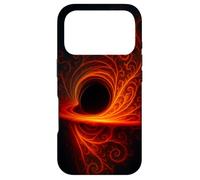 Black Cosmic Hole Fire Swirl Fractal Space Abstract Energy Case for iPhone 17 Pro