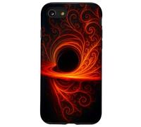 Black Cosmic Hole Fire Swirl Fractal Space Abstract Energy Case for iPhone SE (2020) / 7/8