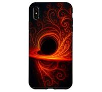 Black Cosmic Hole Fire Swirl Fractal Space Abstract Energy Case for iPhone XS Max