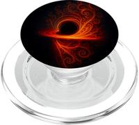 Black Cosmic Hole Fire Swirl Fractal Space Abstract Energy PopSockets PopGrip for MagSafe