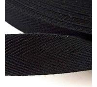Black Cotton Blend Binding Apron Herringbone Twill Webbing Tape Sew Strap 38mm Wide- 20 metres
