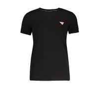 Black Cotton Crew Neck Tee - female - Guess - T-Shirts - Black - XS - Tops XS