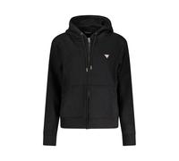 Black Cotton Hooded Sweatshirt with Zipper - female - Guess - Zip-throughs - Black - L - Sweatshirts & Hoodies L