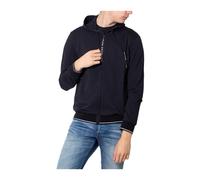 Armani Exchange for man. 8NZM82ZJH3Z1200 Black open hooded fleece sweatshirt with black hood (S), Casual, Cotton, Long sleeve