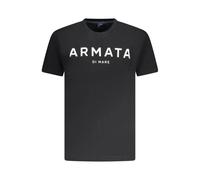 Black Cotton Men T-Shirt with Print - male - Armata Di Mare - T-Shirts - Black - S - Tops S