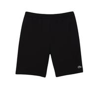 Black Cotton Sweat Shorts Crocodile Embroidered, male, Lacoste, Casual Shorts, Black, S, Shorts S