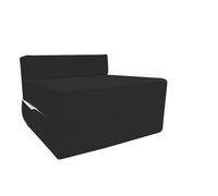 (Black) Cotton Twill Single Chairbed Z Bed Guest FoldOut Futon Sofa Bed