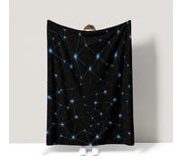 Black Couch Blanket Sci-fi Mysterious Dreamy Future Blanket Lightweight For children teenagers adults and the elderly King (220 x 240 CM)
