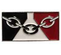 Black Country Flag 'Black By Day Red By Night' 26mm Metal Enamel Badge