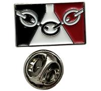 Black Country Flag Pin Badge | Small Rectangle enamel Black Country Lapel badge accesory ideal for business meetings | With butterfly Clasp | Size : 20mm x 10mm