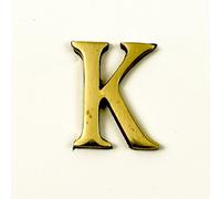 Black Country Metal Works 1.5-2 Inch Self Adhesive Numbers & Letters Polished Brass (Solid Brass) (K)