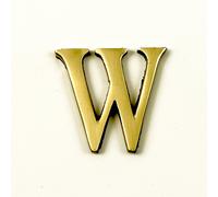 Black Country Metal Works 1.5-2 Inch Self Adhesive Numbers & Letters Polished Brass (Solid Brass) (W)
