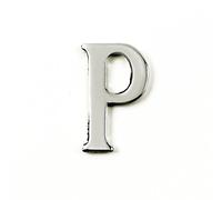 Black Country Metal Works 1.5-2 Inch Self Adhesive Solid Brass Numbers & Letters Chrome Finish (P)