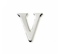 Black Country Metal Works 1.5-2 Inch Self Adhesive Solid Brass Numbers & Letters Chrome Finish (V)