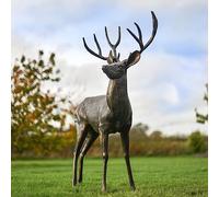 Black Country Metal Works Bronze Standing Deer Sculpture - Facing Right