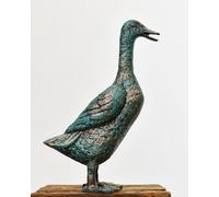 Black Country Metal Works Cast Aluminium Verdigris Standing Duck Sculpture