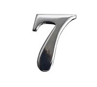 Black Country Metal Works Ltd Classic 1.5" Bright Chrome Number 7 with Fusion- Fix Adhesive