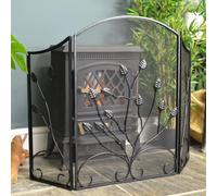 Black Country Metal Works Ltd Ivelen Lane Leaf Design Fire Guard